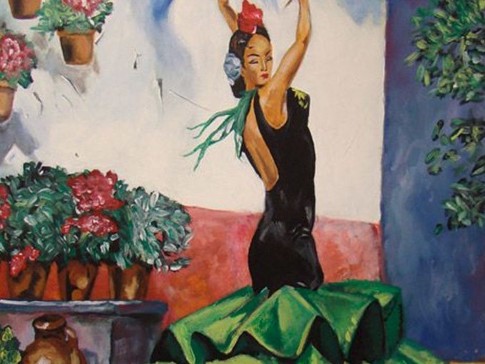 Paiting of woman dancing