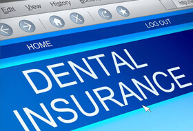 Dental insurance on computer screen