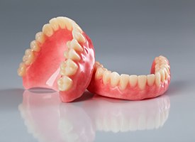 an assortment of different types of dentures