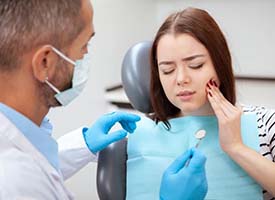 young woman visiting her emergency dentist in Pittsburgh