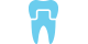 Animated tooth with dental crown icon highlighted blue