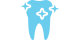 Animated tooth with sparkles icon highlighted blue