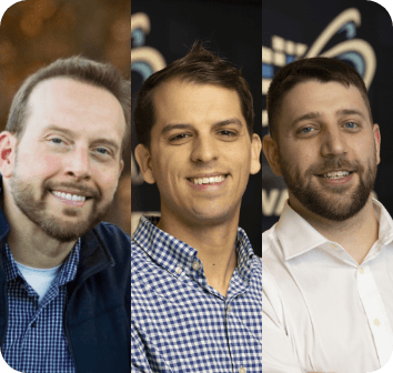 smiling Dr. Dan Rairigh & Dr. Joshua Culver & Dr. Dakota Goodrum