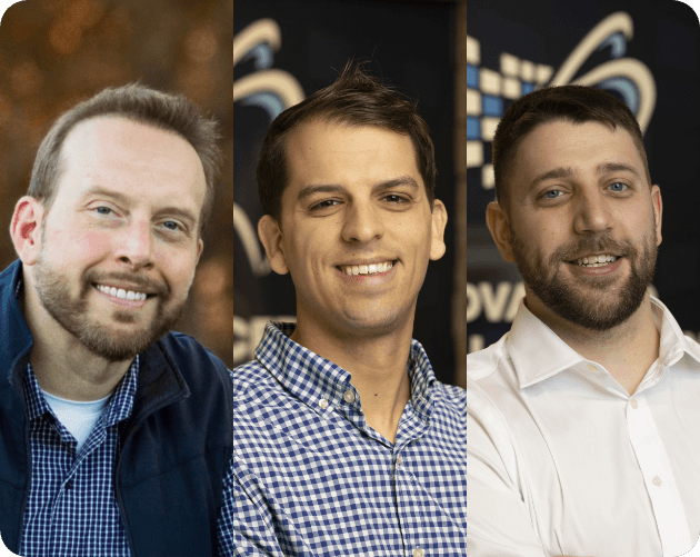 smiling Dr. Dan Rairigh & Dr. Joshua Culver & Dr. Dakota Goodrum