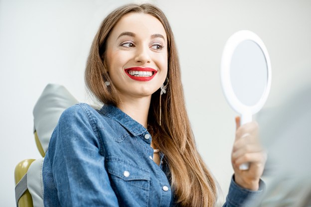 happy smile makeover patient